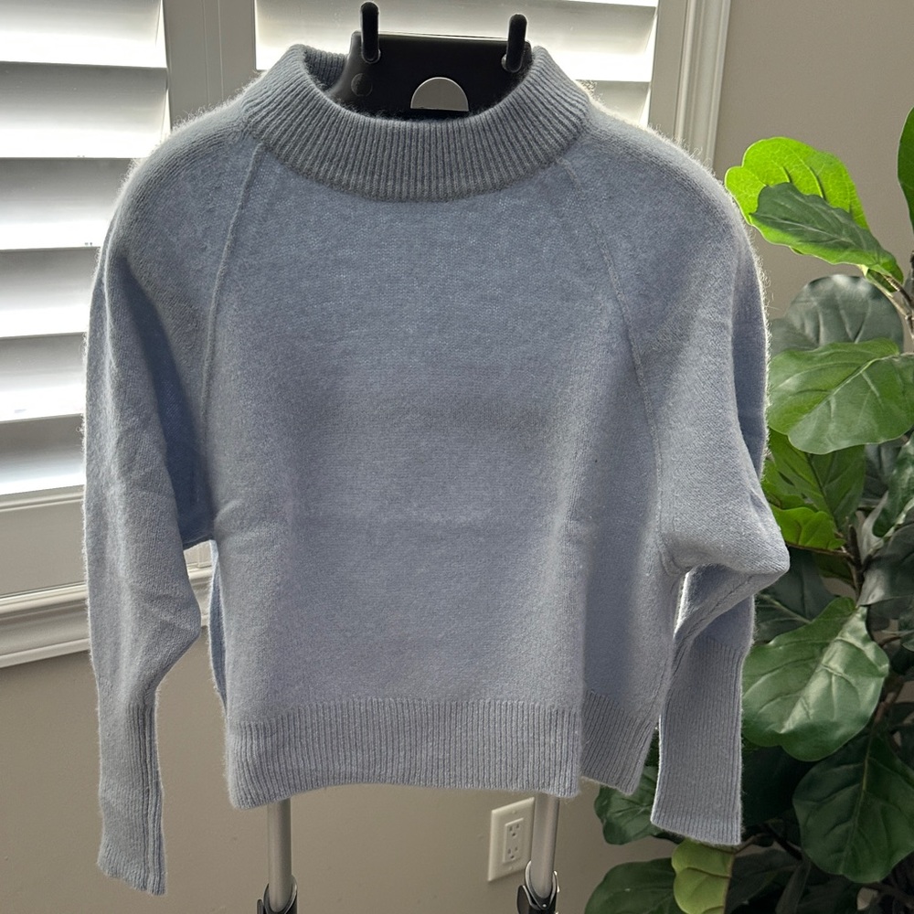 Luxe Cashmere Light Blue Women's Sweater